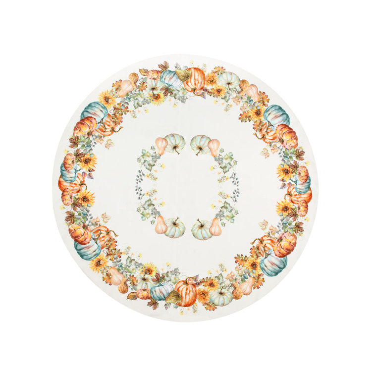 Rosalind Wheeler Aliete Round Floral Polyester Tablecloth Wayfair